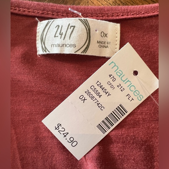 Maurices NWT Burnt Orange Racerback Tank Size 0X - Picture 2 of 5